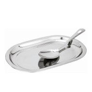 Jogo 2 Peças de Inox Para Servir Arroz